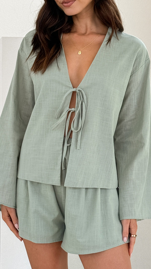 Iveena Üst Ve Şort Takımı - Sage
