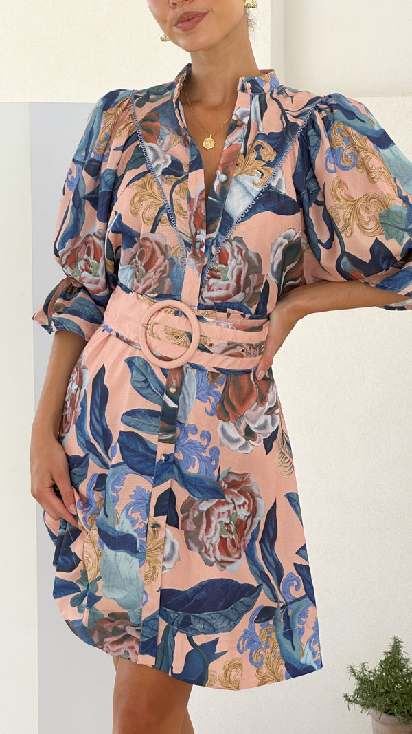 Hannah Mini Elbise - Rosa