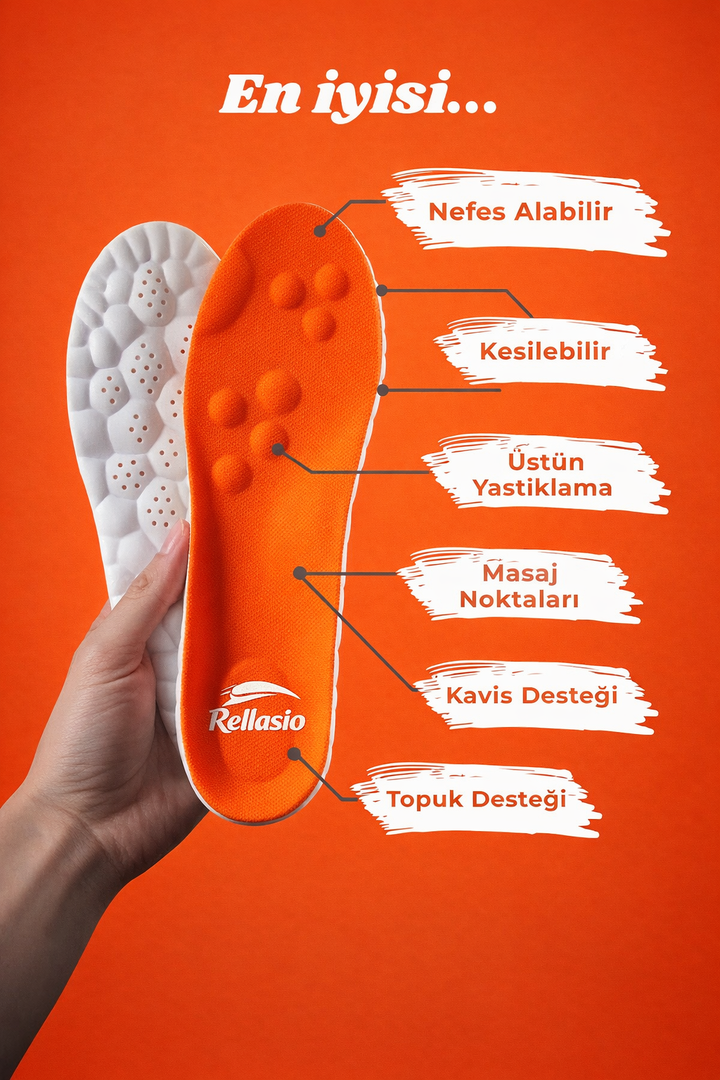 Rellasio™ Ortopedik Masaj Tabanlığı