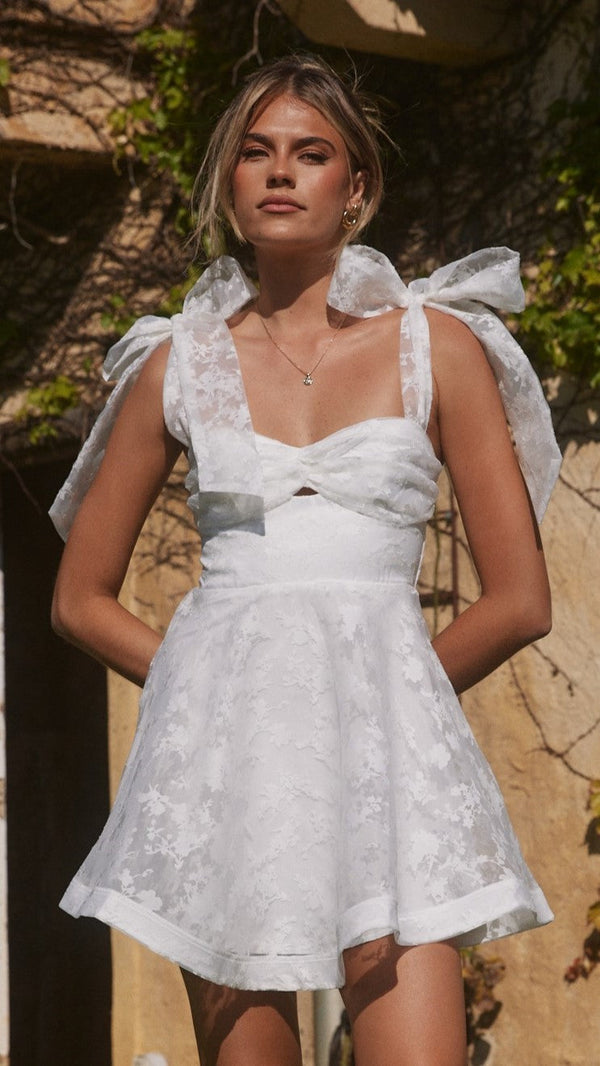 Karis Mini Elbise - Beyaz