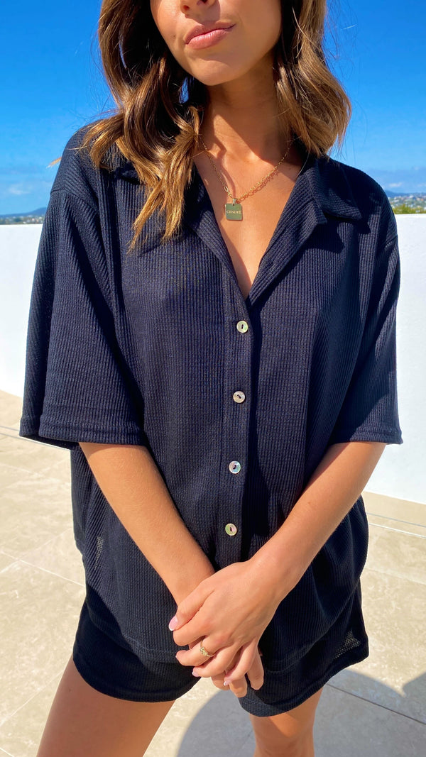 Chloe Üst Ve Şort Takımı - Siyah