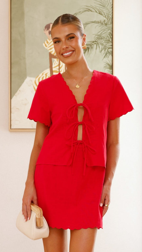 Colton Üst- Kırmızı